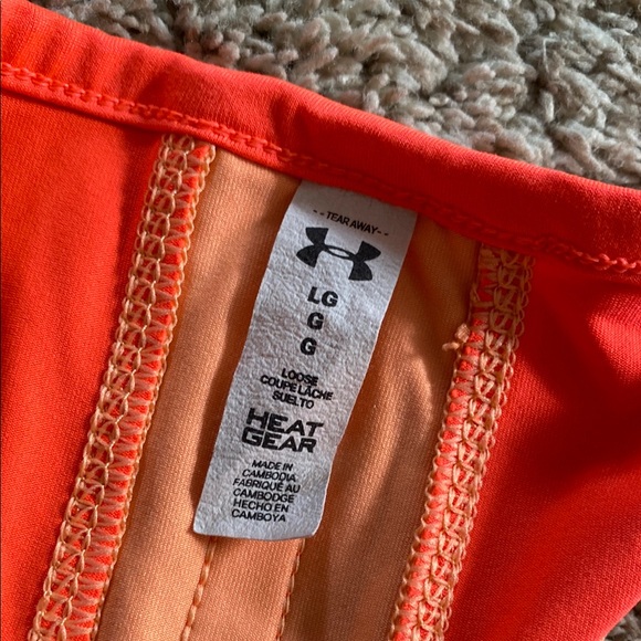 Under Armour Women's Orange Racerback Tank Top - Picture 3 of 4